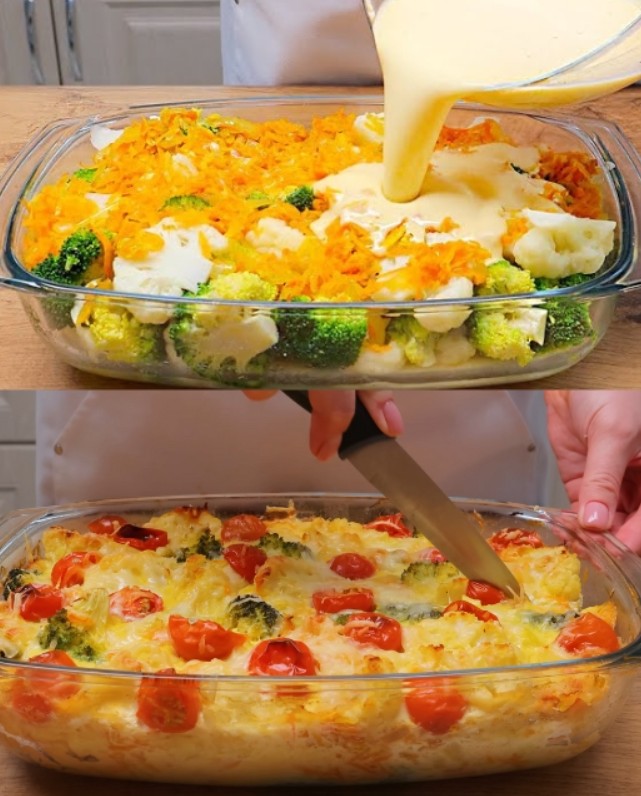 A Delicious Bake with Broccoli and Cauliflower