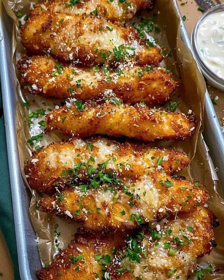 Garlic Parmesan Chicken Tenders!