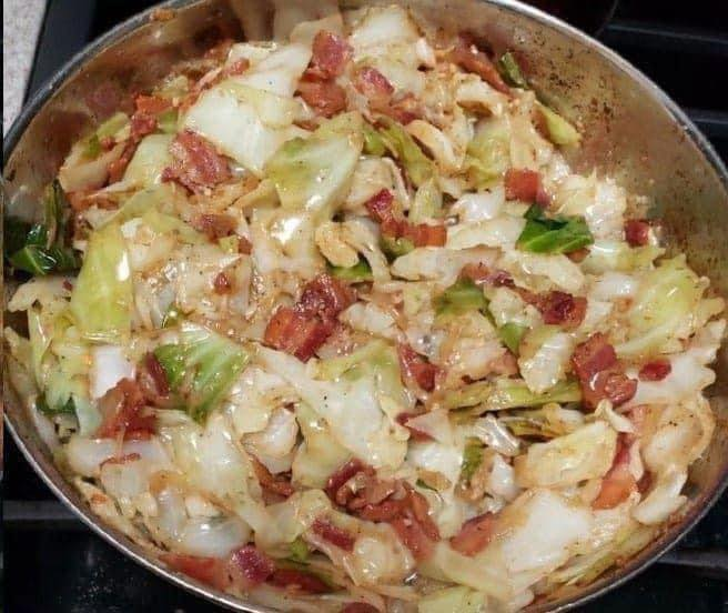 Fried Cabbage and turkey Bacon with Onion: A Comforting Dish for Every Occasion