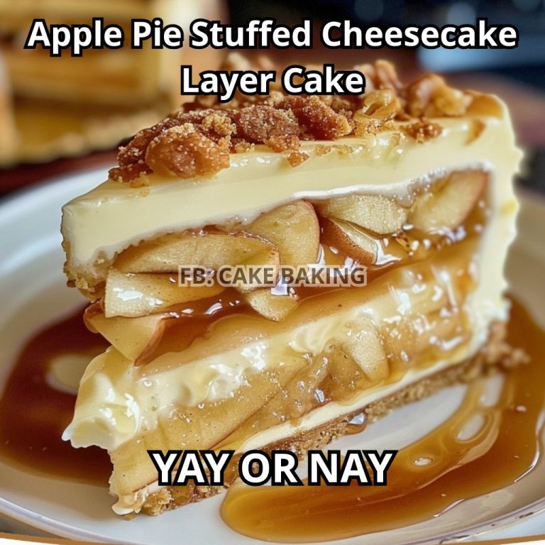 Apple Pie Stuffed Cheesecake Layer Cake 