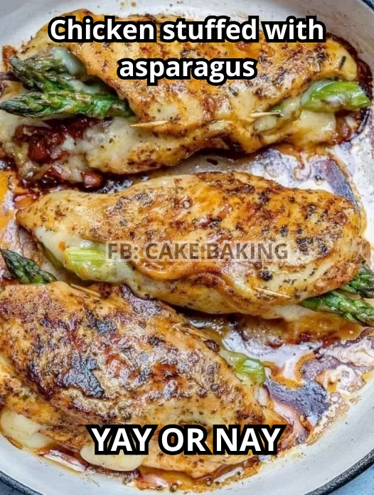 Chicken stuffed with asparagus