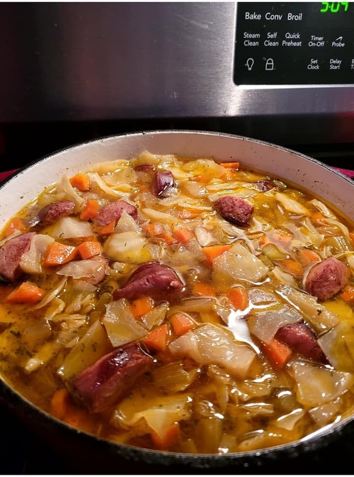 Kielbasa Cabbage Potato Soup