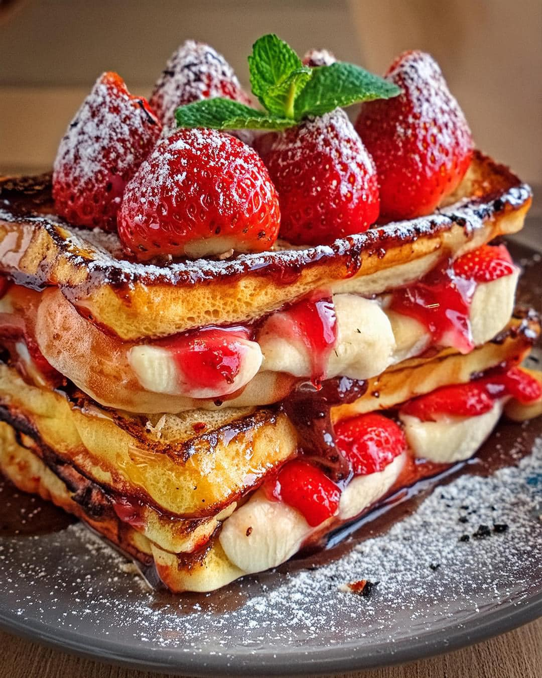  Strawberry Cheesecake Stuffed French Toast 