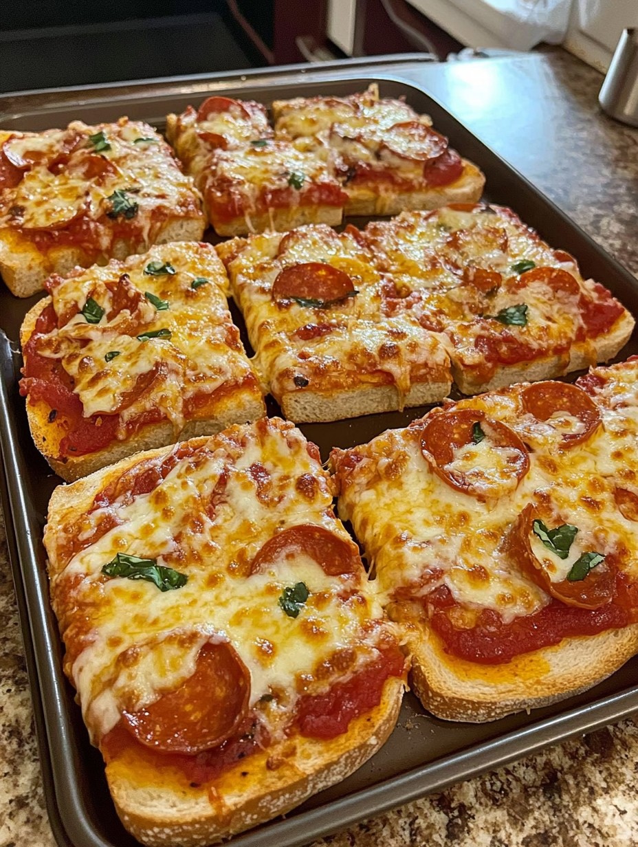 Air Fryer Garlic Toast Pizzas