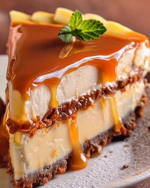 Luxurious Caramel Apple Cheesecake!