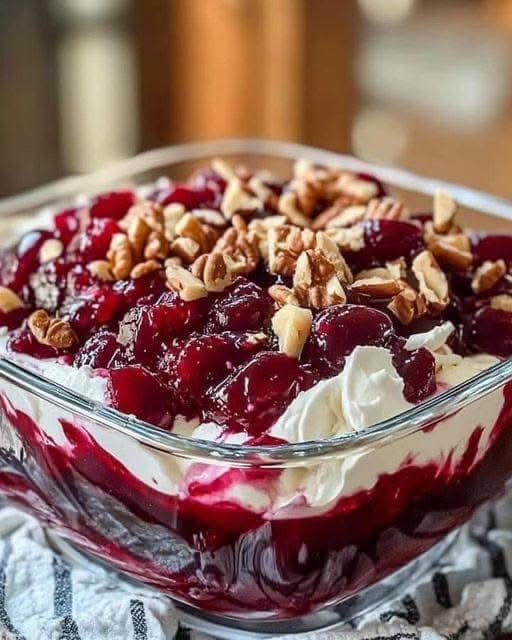 Cranberry Jello Salad with Cream Cheese