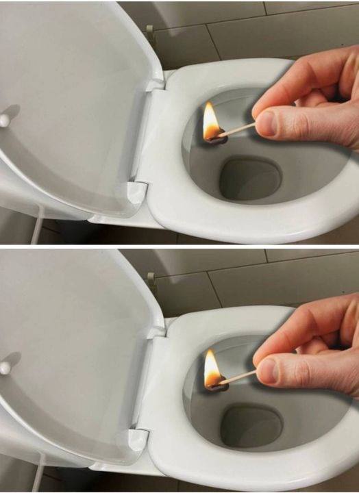 I was surprised when the plumber lit a match and threw it into my toilet. But the method turned out to work