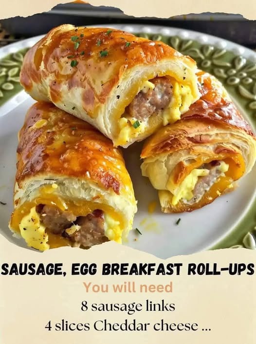 Sausage, Egg and Cheese Breakfast Roll-Ups