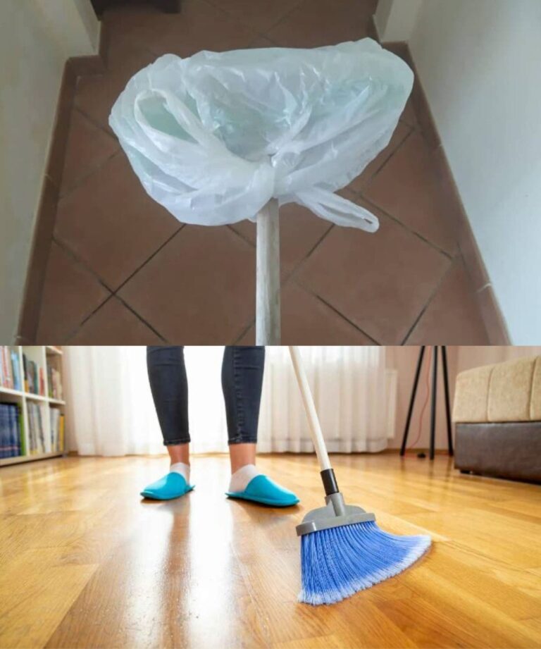 THE OLD TRICK TO REMOVE ALL HAIR AND DUST FROM THE HOUSE IN JUST 2 MINUTES  Removing hair and dust from your home can seem like a never-ending task. However, an age-old trick promises to be a game-changer, freeing you up from hours of daily cleaning. Here’s how to do it:  1. Preparation: Take your bristle broom and a plastic bag. 2. Cover: Wrap the plastic bag around the bristles of the broom, making sure they are well covered. 3. Action: Use the prepared broom to clean the floor. Plastic, generating static electricity when rubbed against the floor, will attract dust, hair and other particles. 4. Savings: Prevent dirt from moving elsewhere in the house by wrapping the bristles of the broom in a plastic bag. This way, you save time and money, as the solution is economical and effective.  Read more on next page