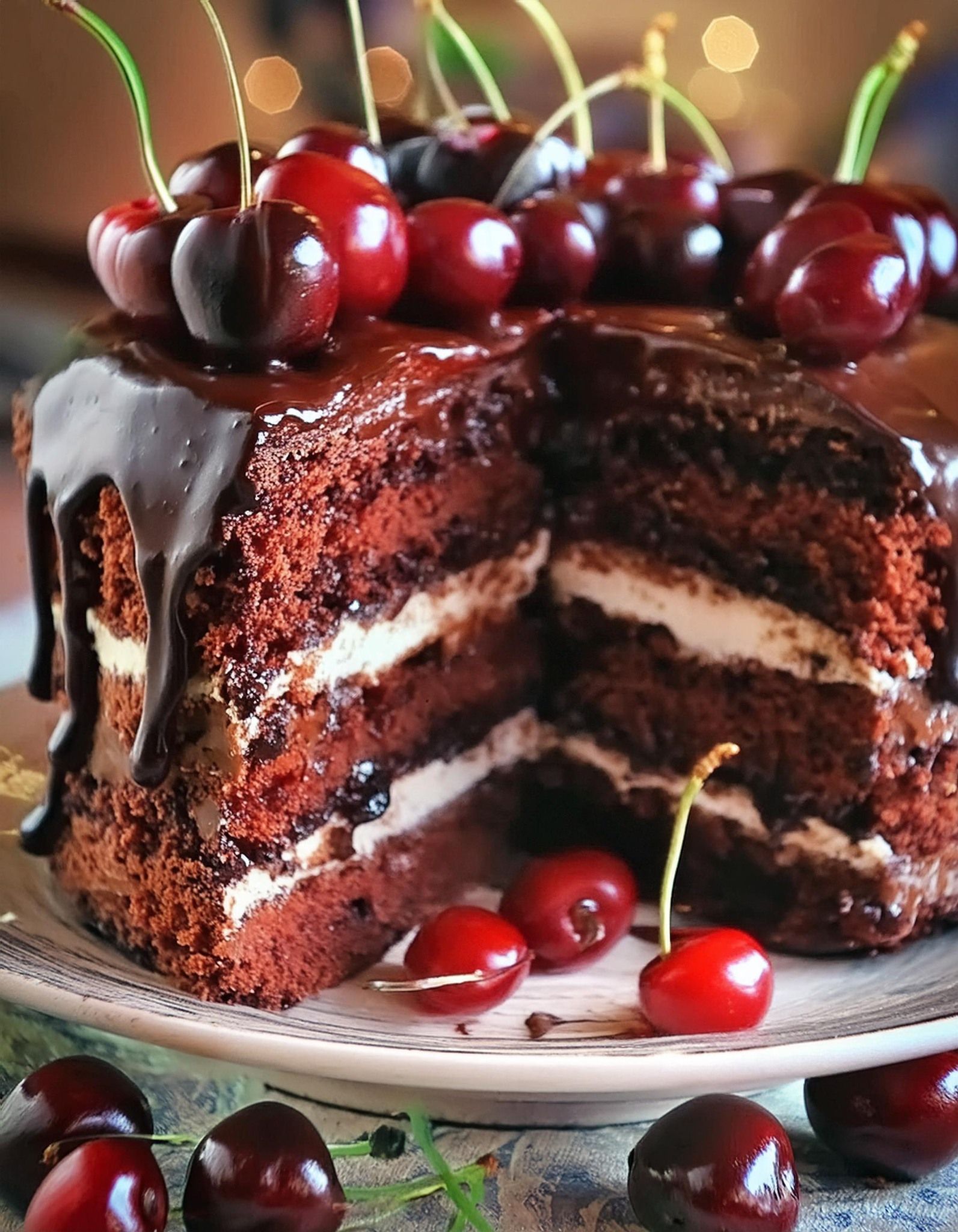 Delight Your Taste Buds: Chocolate Cherry Dr Pepper Cake 🍫🍒🥤  Ingredients: – 1 box (15.25 oz) chocolate cake mix – 1 can (21 oz) cherry pie filling – 1 cup Dr Pepper – 2 large eggs – 1/2 cup vegetable oil – 1 teaspoon vanilla extract – Whipped cream or vanilla ice cream, for serving (optional)  Instructions  Read more on next page