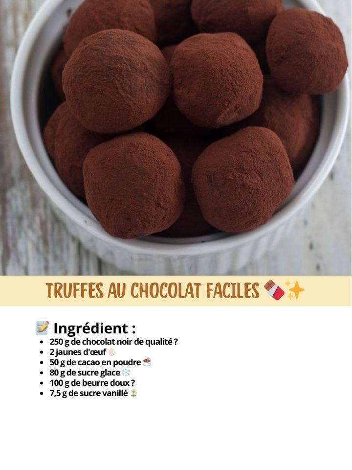 Easy Chocolate Truffles 🍫✨