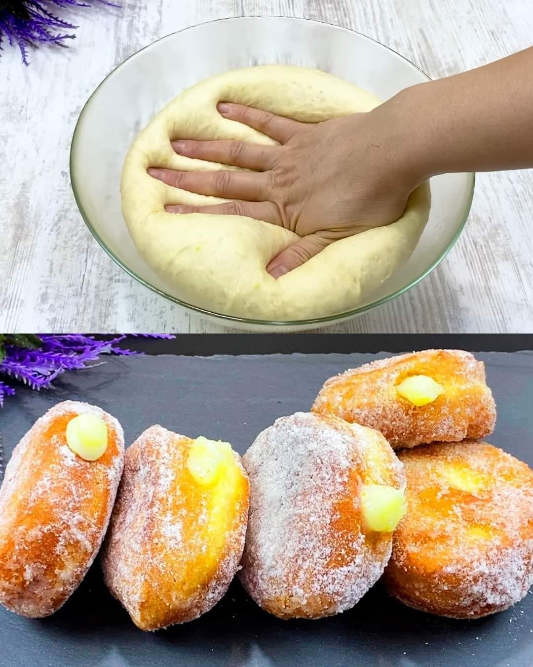 Lemon Cream-Filled Doughnuts Recipe