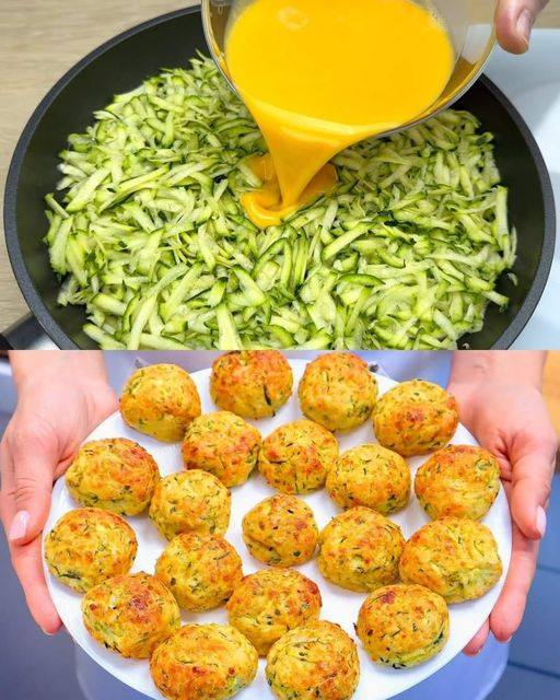 Zucchini Meatballs with Rice and Garlic Gravy