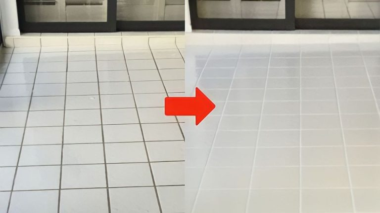 FLOOR WITHOUT BLACK GROUT AND STAINS ONLY IF YOU USE THIS ON THE FLOOR AT HOME