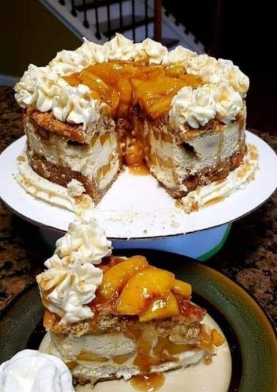 PEACH COBBLER CHEESECAKE