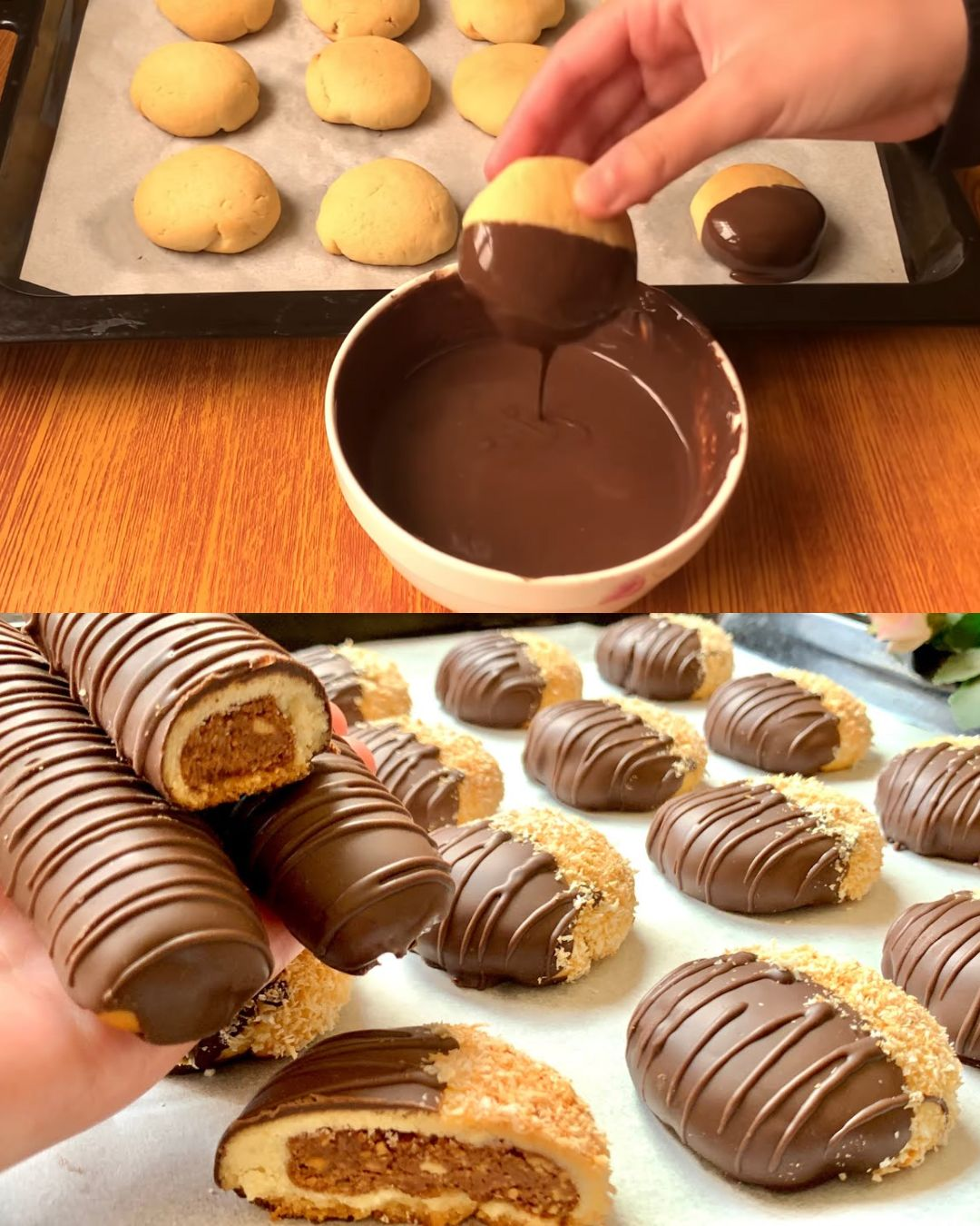 Almond Biscuit Delight with Chocolate and Coconut