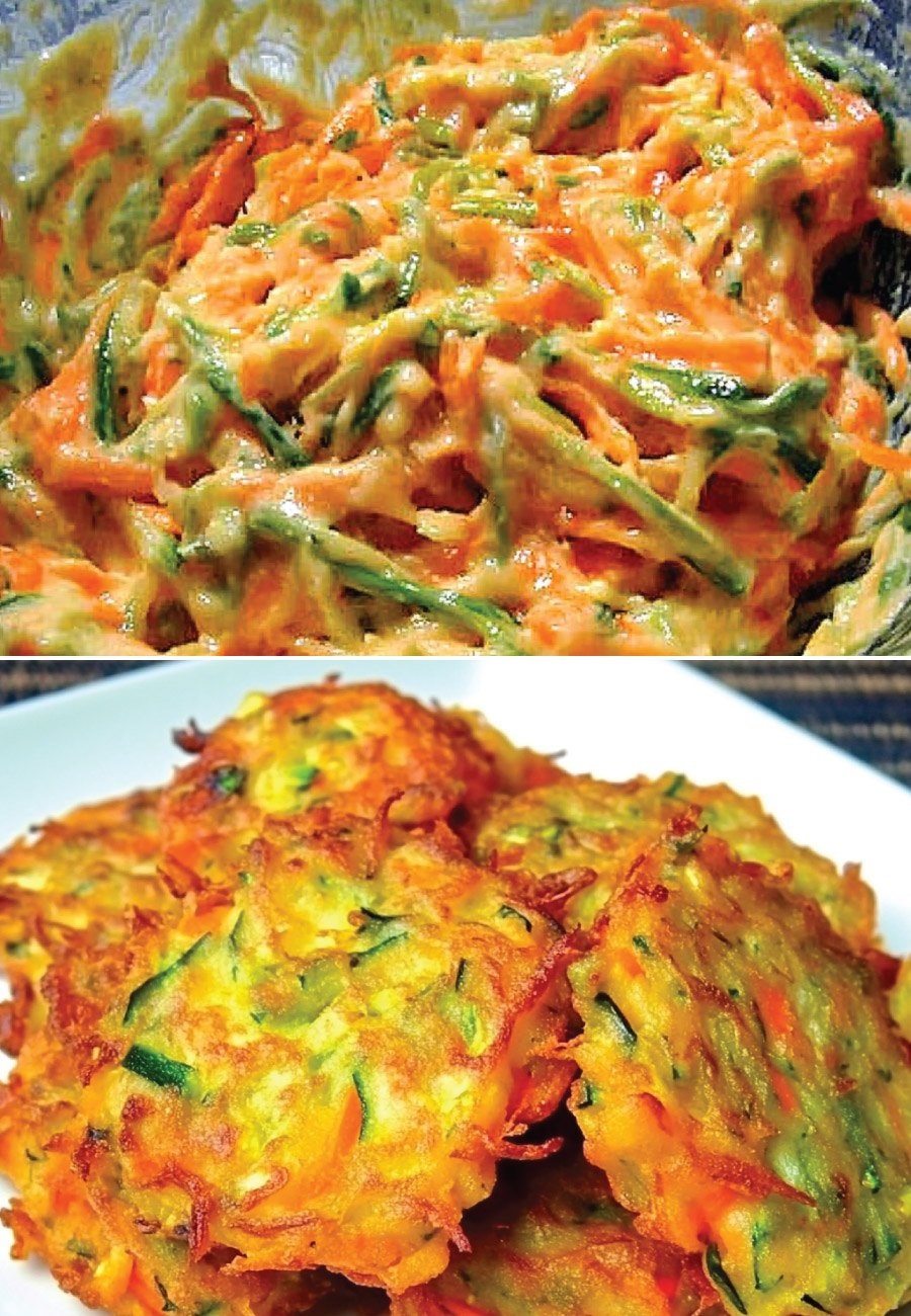 Vegan Zucchini and Carrot Fritters Recipe