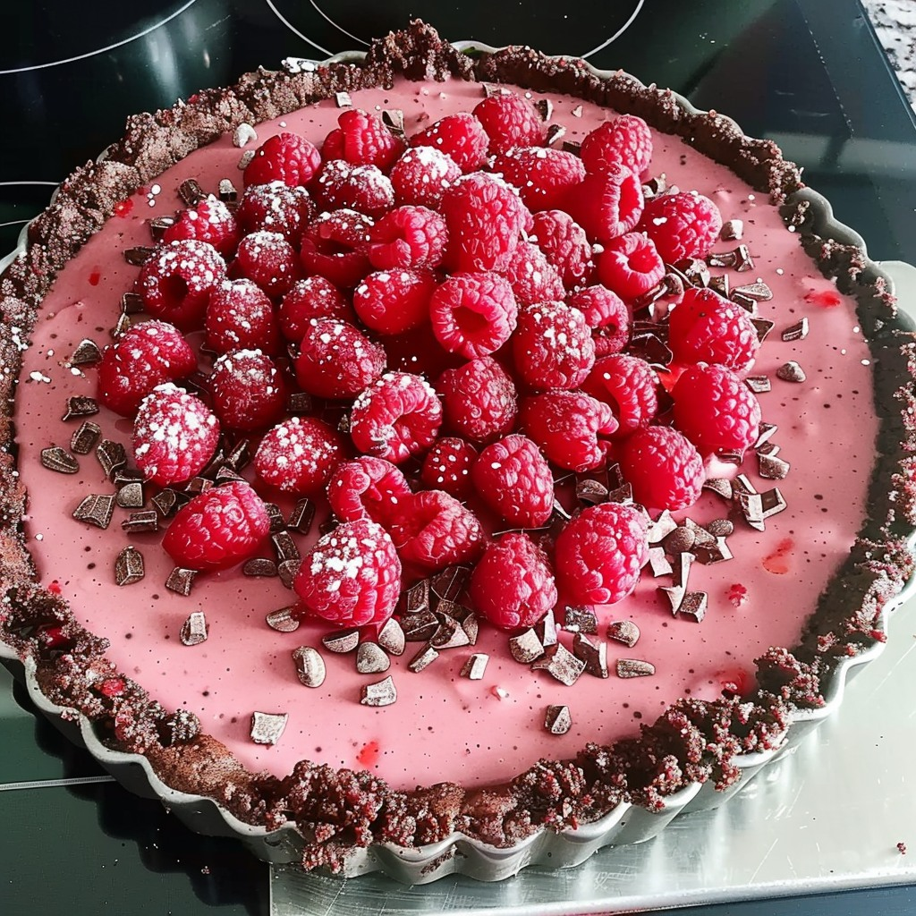 Vegan Raspberry Chocolate Tart