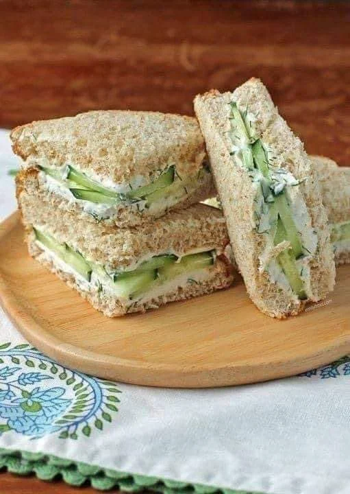 Homemade Vegan Cucumber Sandwiches