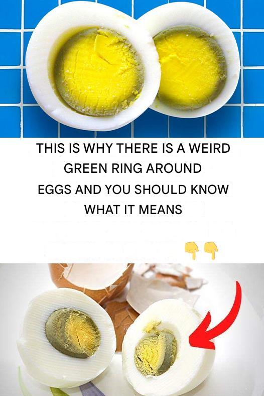 Why do hard-boiled eggs have a weird green ring around the yolk?