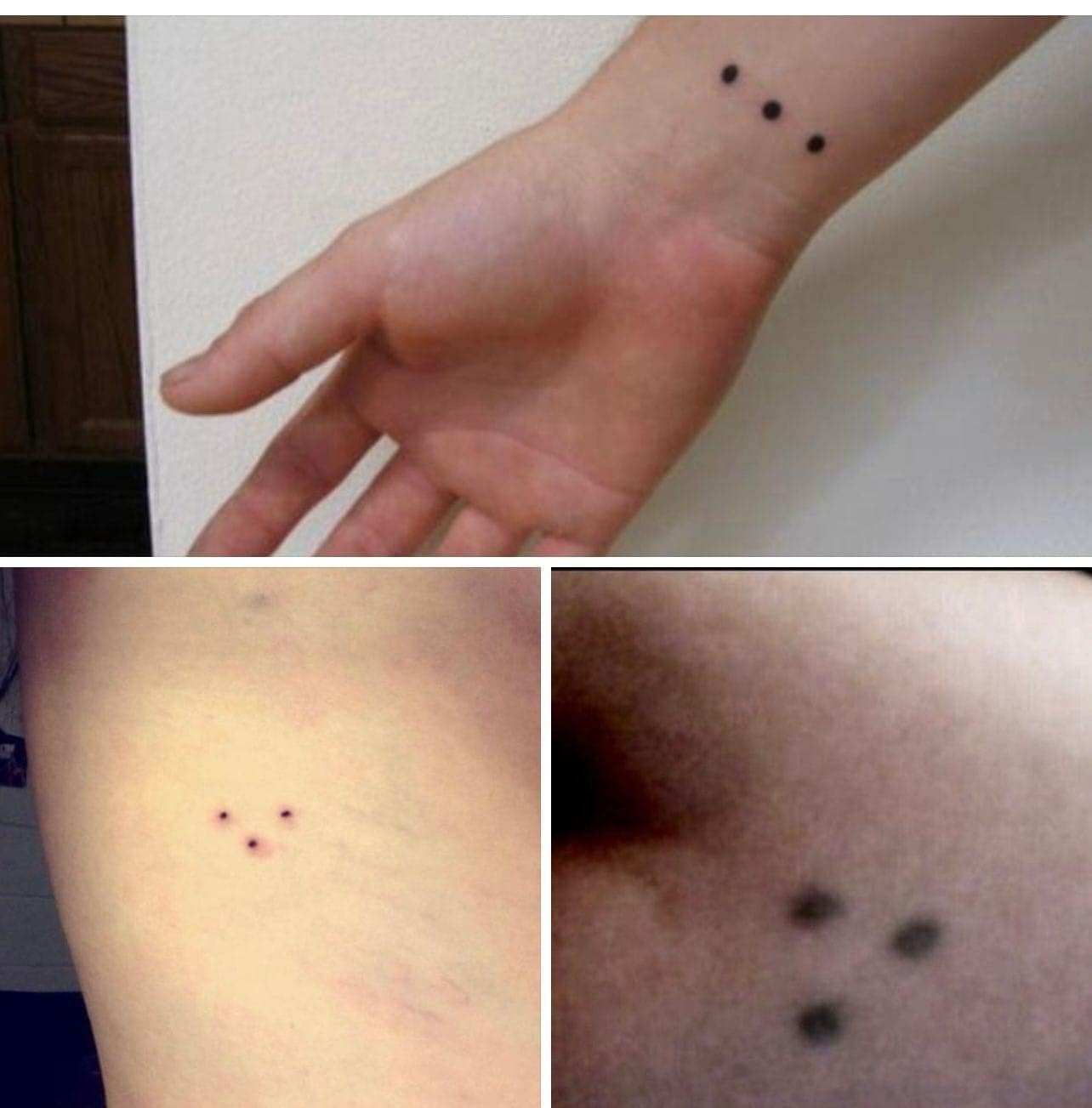 The ‘three-dot tattoo’ – potential meaning and significance