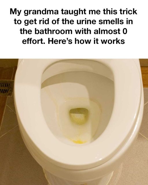 trick to get rid of the urine smells in the bathroomwith 0 effort