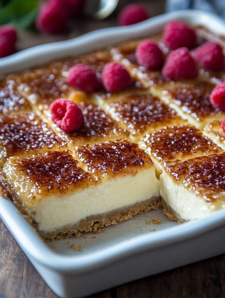 Crème Brûlée Cheesecake Bars 🍰 🍰