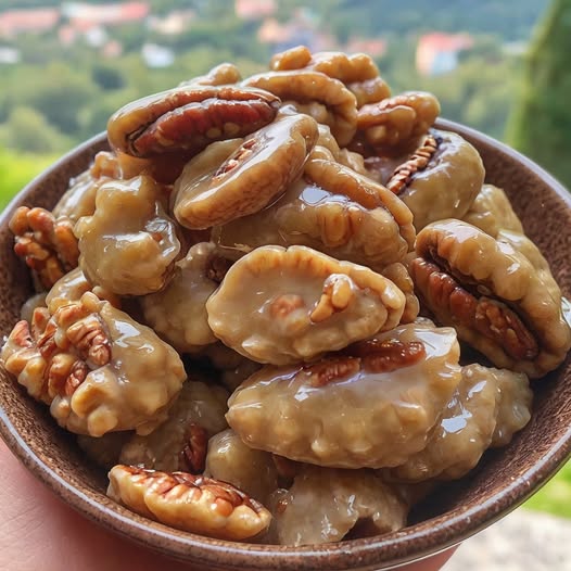 These Praline Pecans are the perfect make-ahead gift or treat for a holiday party! They’re incredibly tasty and can be ready in 20 minutes! Cook Time12minutes mins Cooling Time1hour hr Total Time1hour hr 12minutes mins Servings: 10 Calories: 589kcal Ingredients 1 cup granulated sugar 1 cup light brown sugar, packed ¾ cup evaporated milk 6 tablespoons unsalted butter, cut into tablespoon-sized pieces 1 teaspoon fine sea salt 5 cups pecan halves Instructions Read more on next page