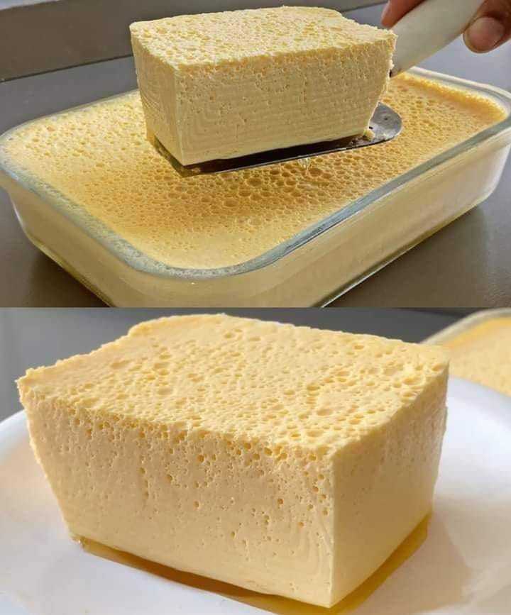 Japanese steamed cheesecake or cotton cheesecake