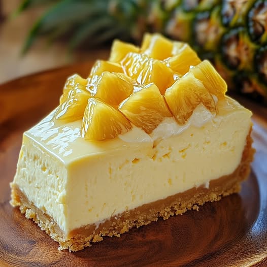 Luscious Cream Cheesecake – The Ultimate Summer Dessert! 😋🍍🍰