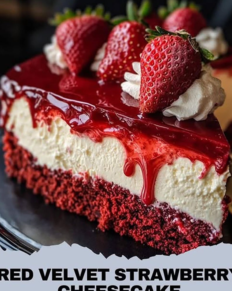 Red Velvet Strawberry Cheesecake