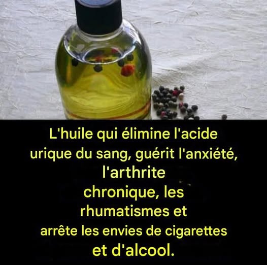 Natural oil against uric acid, inflammation and cravings