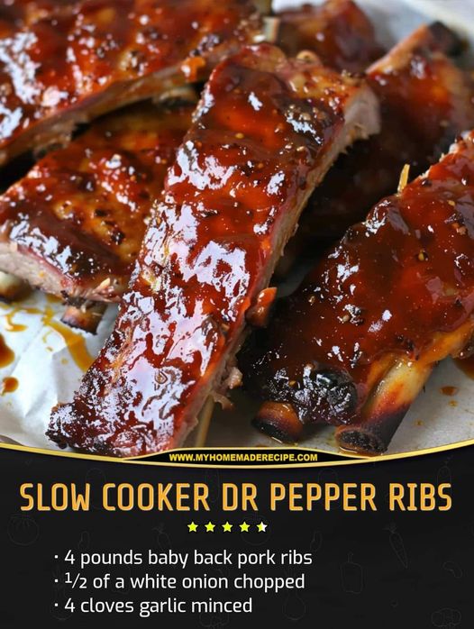 Slow Cooker Dr Pepper Ribs