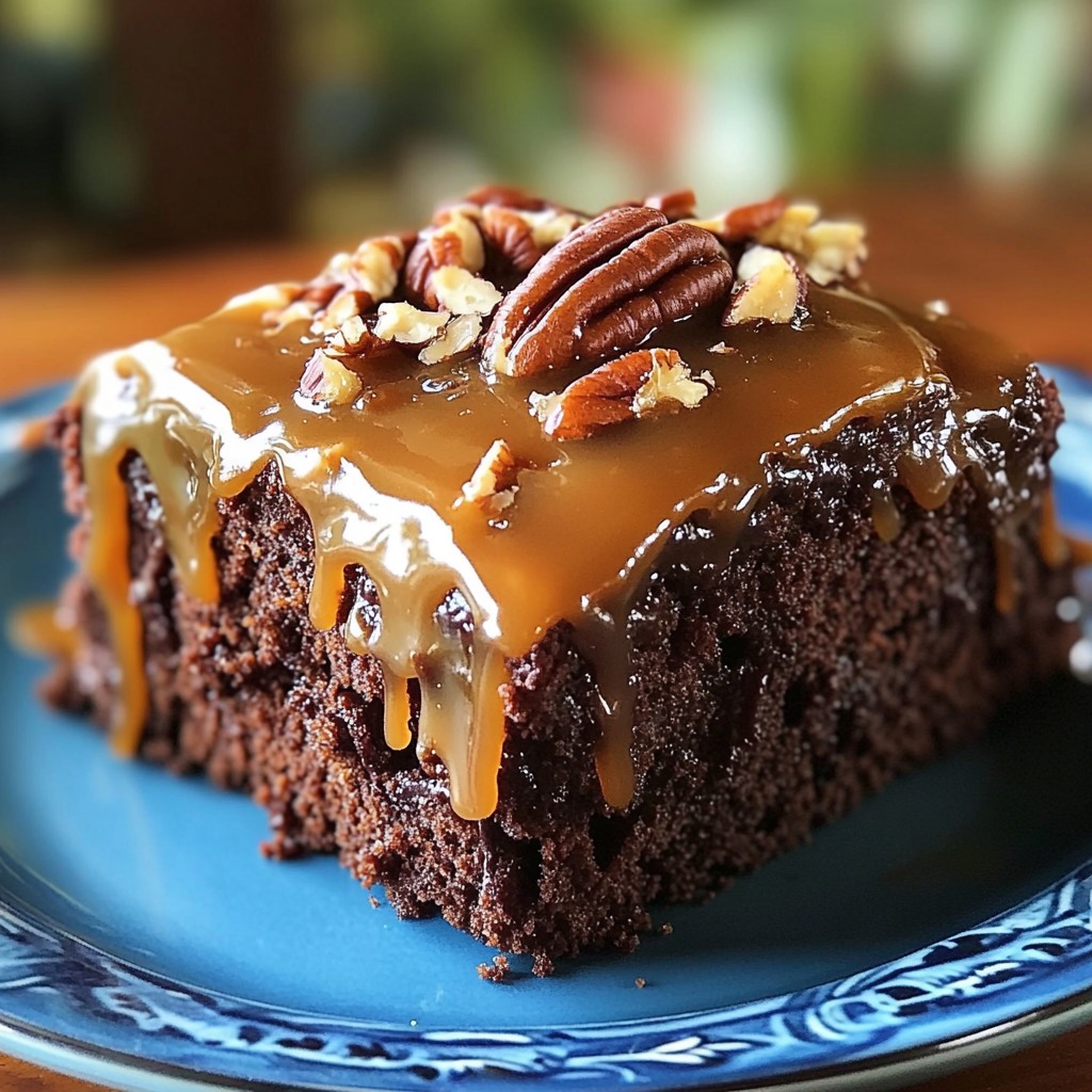 German Chocolate Poke Cake