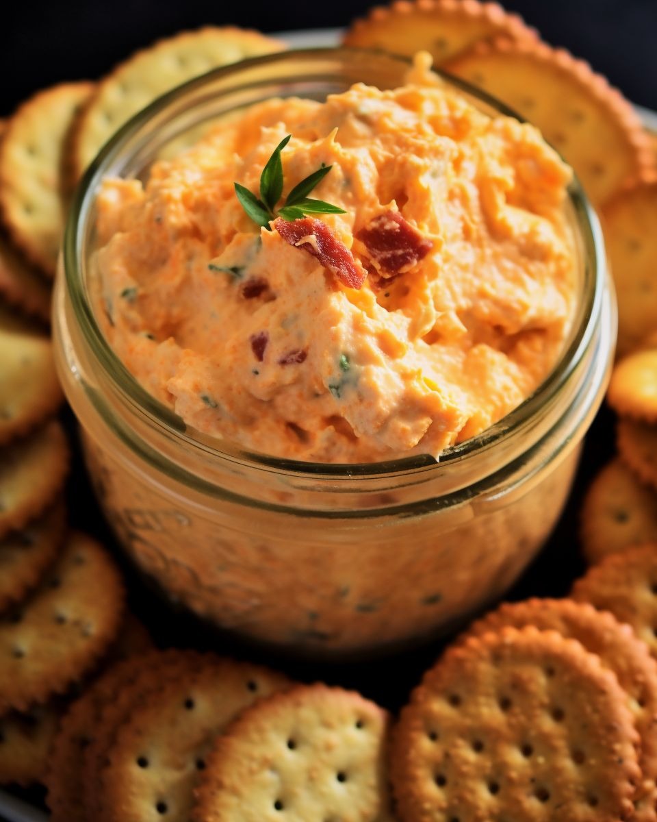 In a large bowl, combine the shredded aged cheddar and shredded smoked Gouda cheese. Add the mayonnaise and cream cheese to the bowl. Mix well until all ingredients are well combined. Add the chopped roasted red peppers to the mixture and stir until evenly distributed. Sprinkle in the onion powder and dry mustard. If desired, add a pinch or two of cayenne pepper for a little heat. Mix everything together until well incorporated. (You can also use an electric mixer if desired.) If you prefer a milder flavor, add the dried parsley and mix it into the dip. This step is optional and can be skipped if desired. Once the dip is well mixed, cover the bowl with plastic wrap or transfer to an airtight container. Refrigerate for at least 1 hour and preferably overnight to allow the flavors to blend. Before serving, give the dip a quick stir to make sure it is well combined. If desired, garnish with additional chopped roasted red peppers or a sprinkle of parsley. Serve the pimento cheese dip with your favorite crackers, tortilla chips, or veggie sticks. Enjoy!  Read more on next page