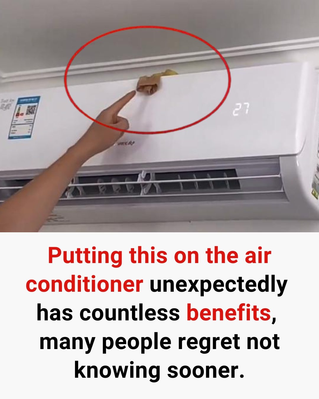 Putting this on the air conditioner seems to be harmful but unexpectedly has countless benefits, many people regret not knowing soon