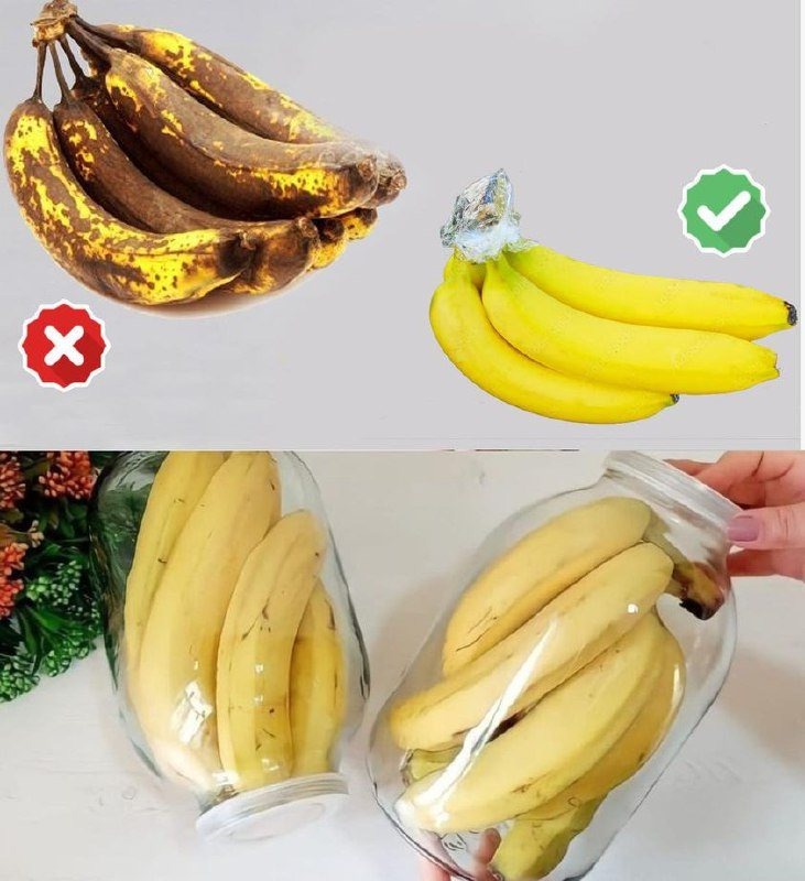 VNo More Rotten and Black Bananas After a Few Days: With This Method They Will Last 2 Years.