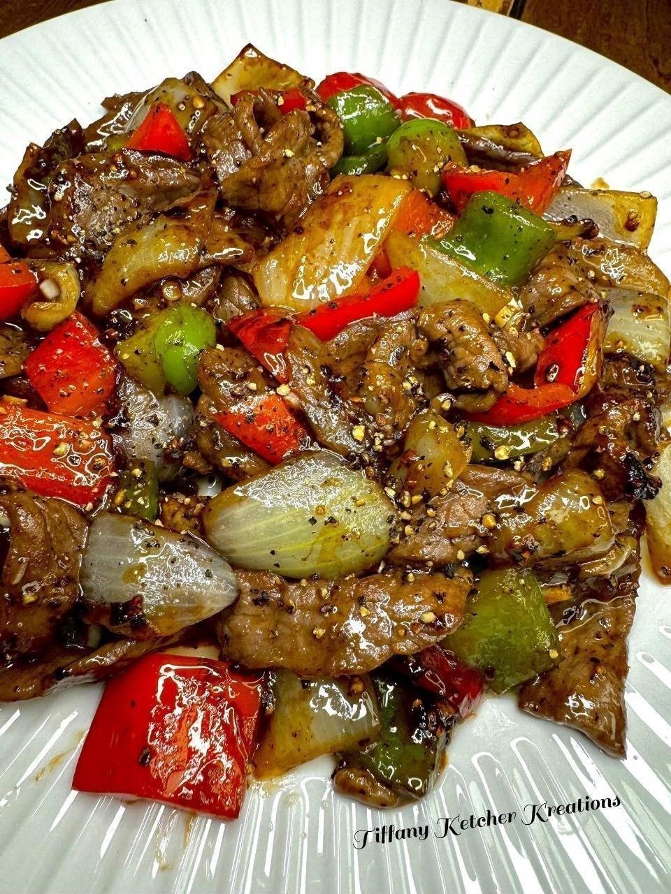 Chinese pepper steak with onions!