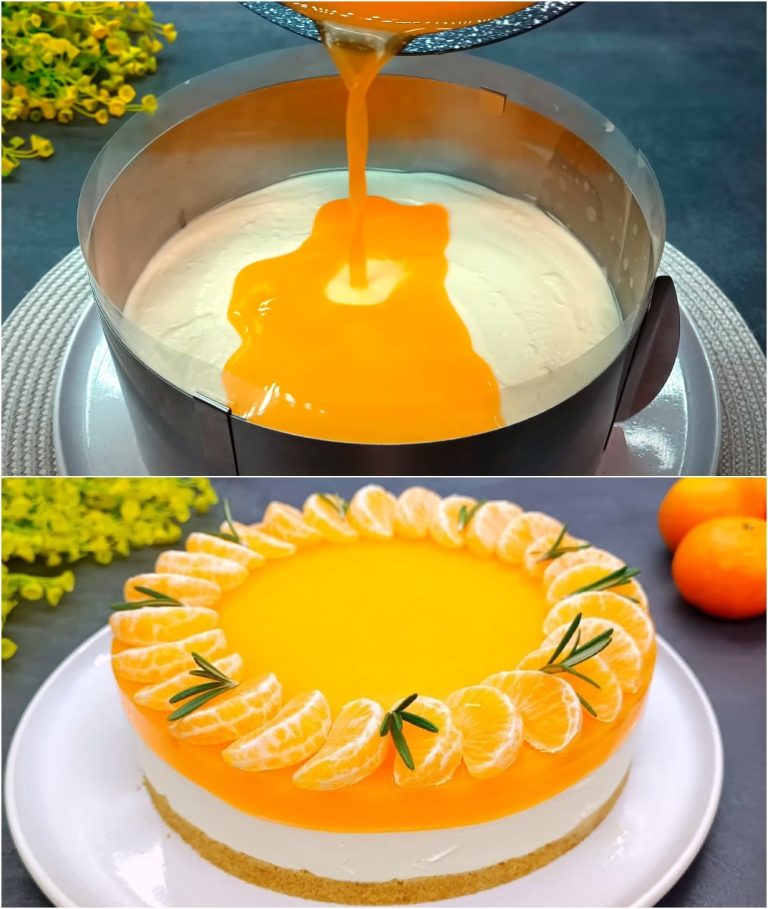 Ultimate mandarin cream cheese cake: no baking in 15 minutes