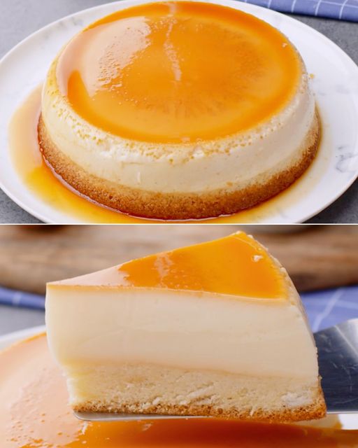 Sweet temptation you can’t resist! Creamy caramel pudding on sponge cake – A recipe that will please your loved ones