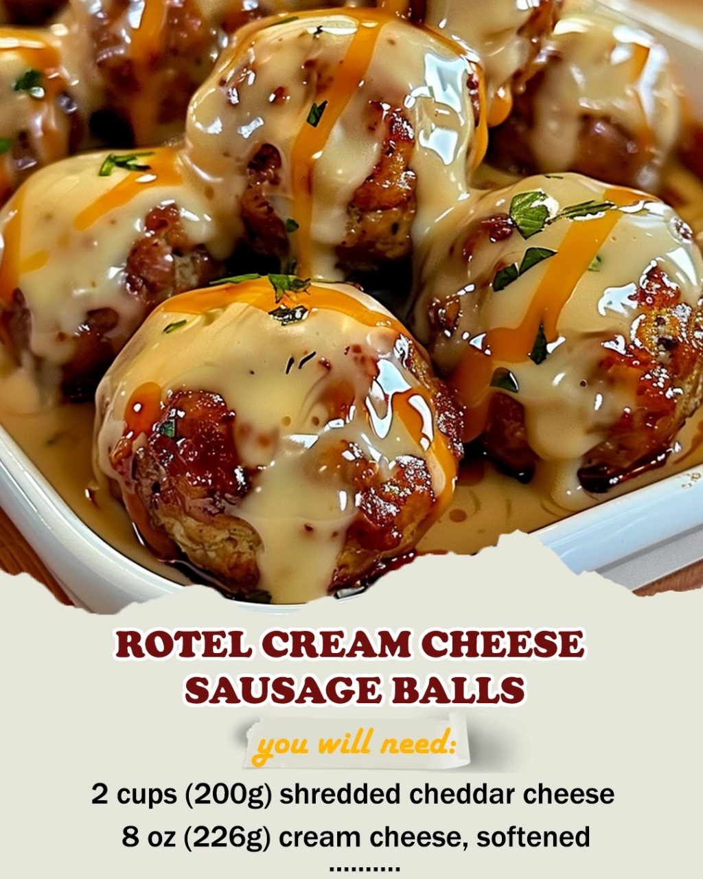 Rotel Cream Cheese Sausage Balls