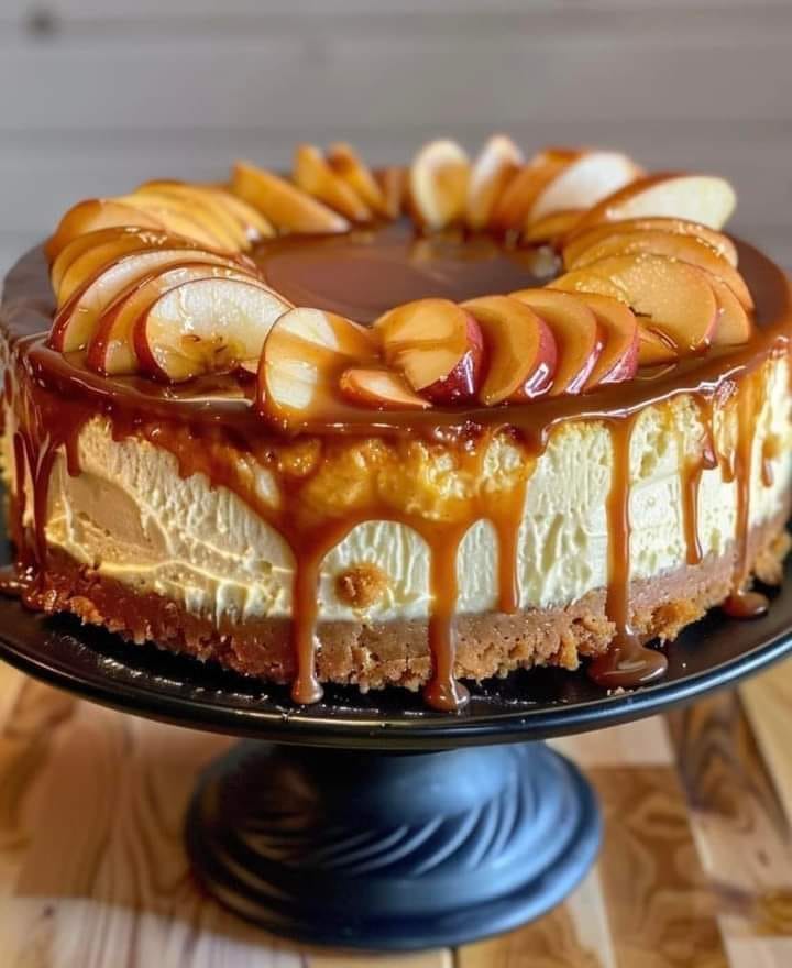 Luxurious Caramel Apple Cheesecake Recipe.