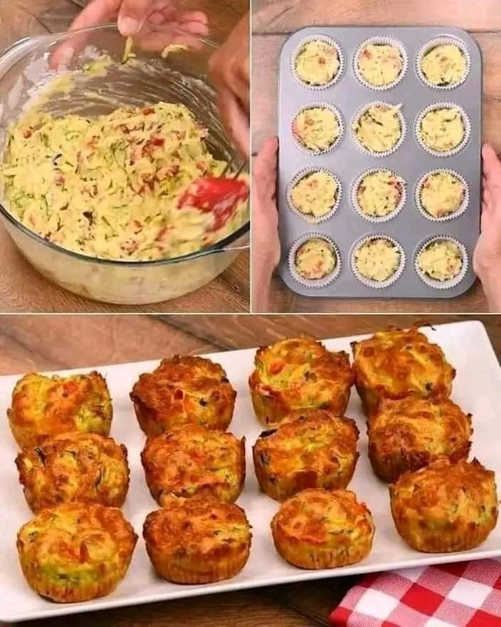 Savory Veggie and Cheese Muffins