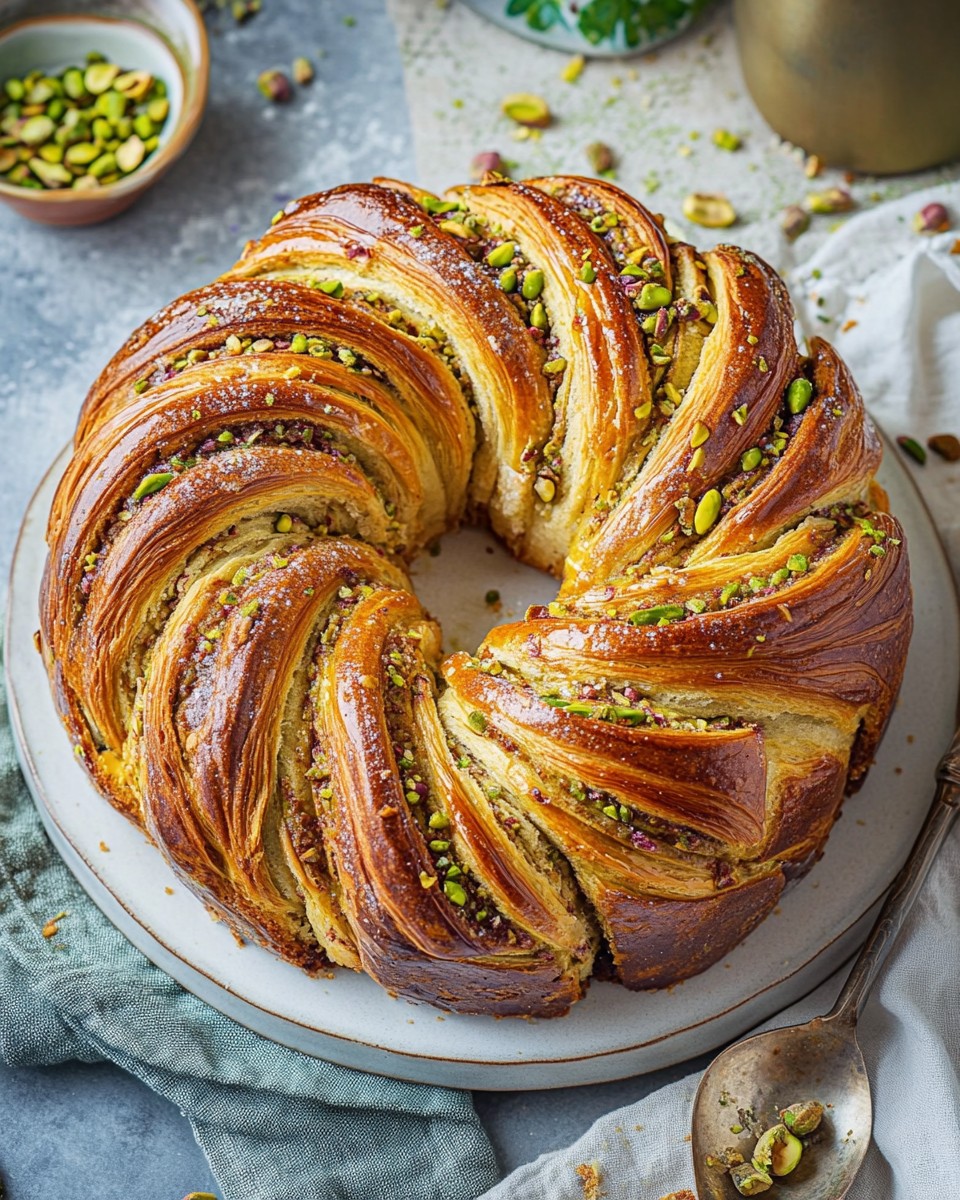 Pistachio Babka Bread