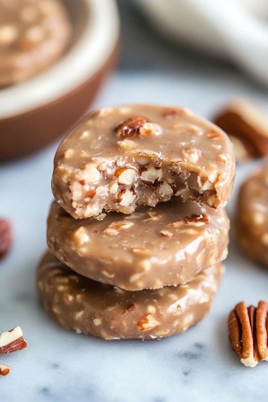 No Bake Coconut Pecan Praline Cookies Share