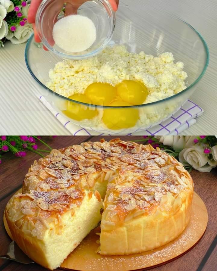 Cottage Cheese and Coconut Flake Cake