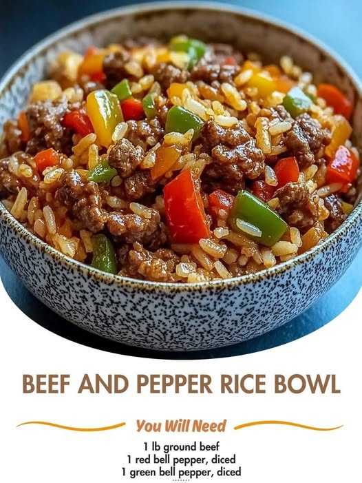 Beef and Pepper Rice Bowl