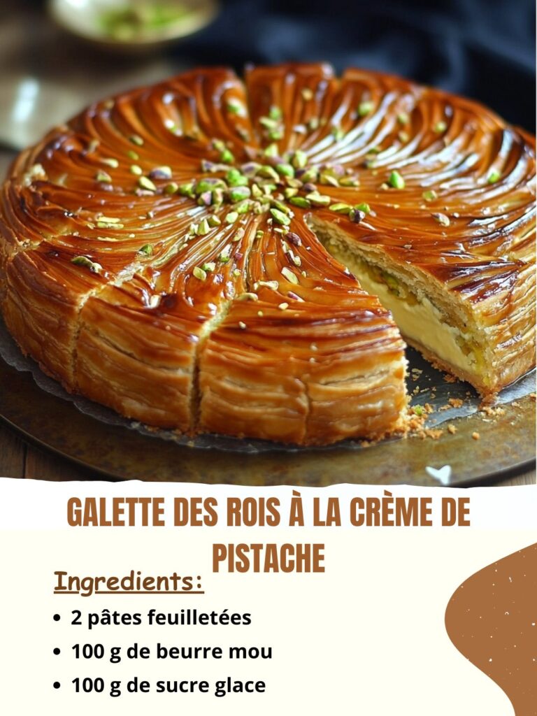 Galette des Rois with pistachio cream