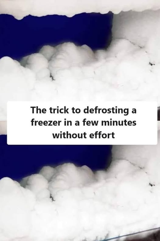 e trick to defrosting a freezer in a few minutes without effort