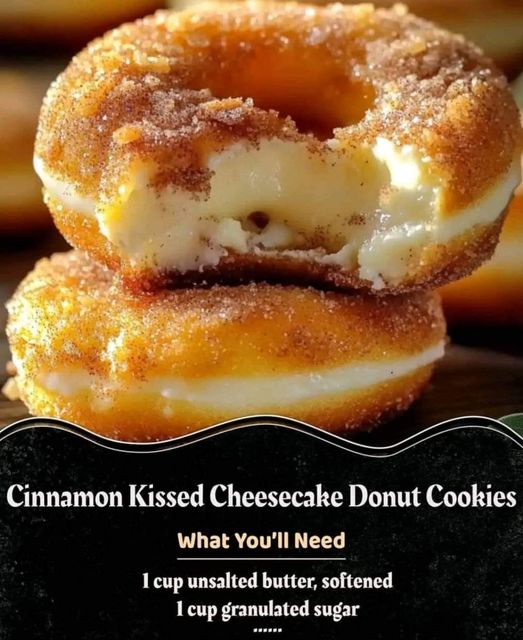 Cinnamon Kissed Cheesecake Donut Cookies